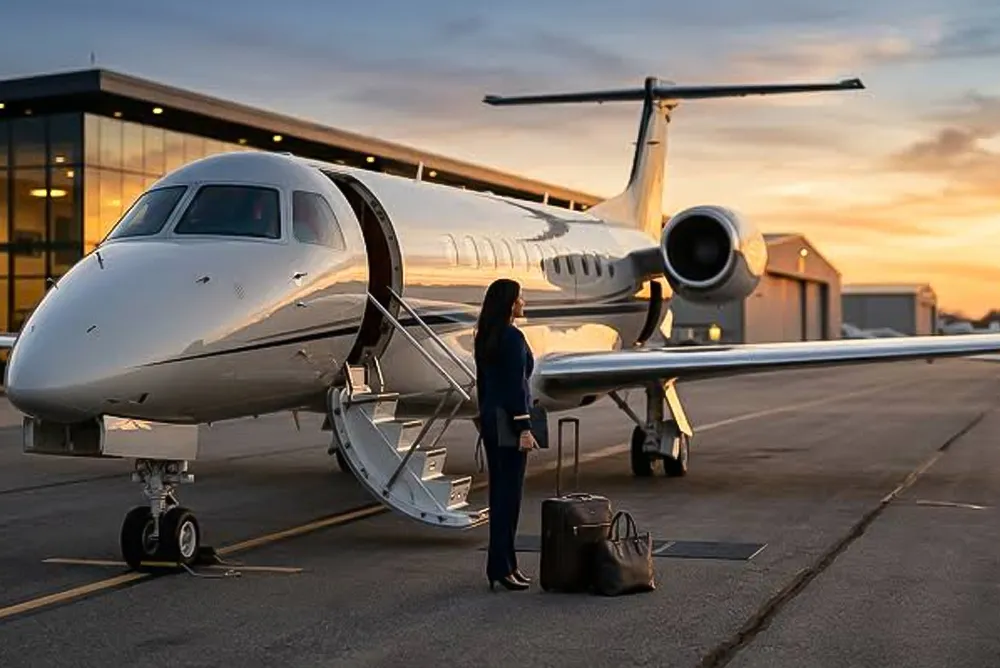 Empty leg private jet flight